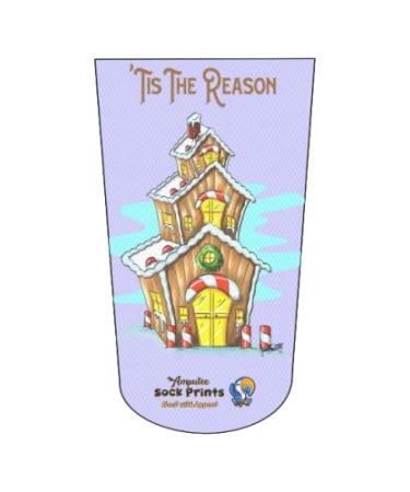 Amputee Stump Sock Tis The Season Gingerbread House VLT V1 3Ply Stump Sock