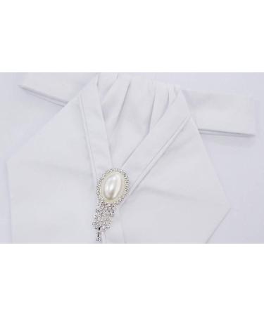 HR Farm Women's White Dressage Riding Stock Tie - Elegant Equestrian Accessory - Buy Online on GoSupps.com