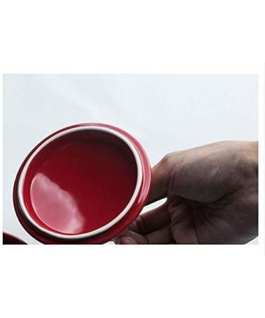 Snack Dip Bowls Dishware Ceramic Baking Bowl Red with Lid Flat Dessert Bowl Family Small Baking Bowl Baking Ear Bowl Compatible with Kitchen Restaurant Gifts - Buy Online on GoSupps.com