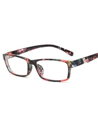 Zhuyiqz anti-blue light reading glasses clear view computer reader presbyopia glasses vintage style flat light mirror (color: C3 size: +300) +300 C3