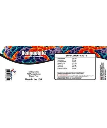 Vitalee Denguebite Capsules - 60 Capsule Pack for Dengue Mosquito-Borne Infection - Buy Online on GoSupps.com