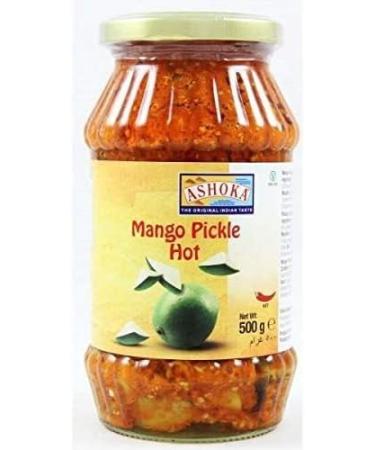 Ashoka Mango Pickle Hot - 500g (Pack of 2) | Authentic Indian Spicy Pickle for Culinary Adventures | Great Flavour | Spicy & Sour | Vegan - Buy Online on GoSupps.com
