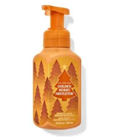 Bath Body Golden Berry Mistletoe Gentle Foaming Hand Soap - 8.75 Fl Oz - Scented with Natural Essential Oils