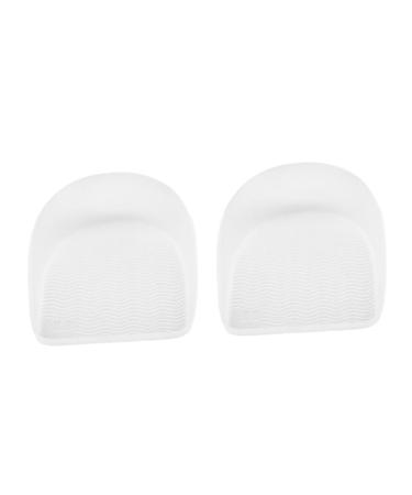NOLITOY 2 Pairs Silicone Heel Cushions Seat Booster Cushion Heel Supports Heightening Insoles Heel Pad Achilles Pain Pads Heel Cup Inserts Napkins Disposable M Thicken White
