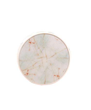 Healeved portable lens container compact contact housing portable suitcase bracket marble hard contact lens container care container SD card reader white mirror box invisible white m