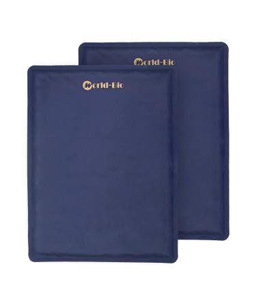 Large Gel Ice Pack 2 pack for Injuries Reusable, Flexible Hot Cold Therapy Pad for Hip, Back, Knee, Leg, Soothing Pain from Bruises & Sprains, Muscle Aches, Relief for Surgery, Back Pain 11.5" x 15.4" 11.5" x 15.4" 2 packs