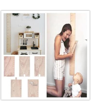 5Pcs Wooden Growth Chart Children's Height Ruler Wall Hanging Height Baby Height Charts Height Ruler Milestone Markers Light House Decorations For Home 40-180cm - Buy Online on GoSupps.com