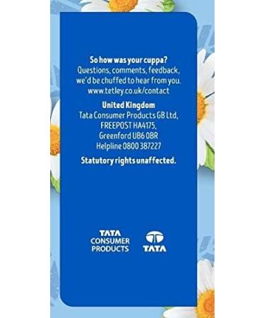 Tetley Pure Camomile Tea Bags - 20 Count Box for Relaxing Herbal Infusion - Buy Online on GoSupps.com