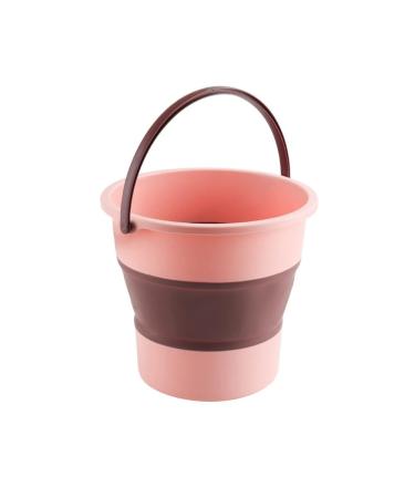 qazaa Bucket Plastic Bucket Telescopic Portable Foot Bucket Foldable Portable Car Wash Bucket Easy Install Easy to Use C Pink