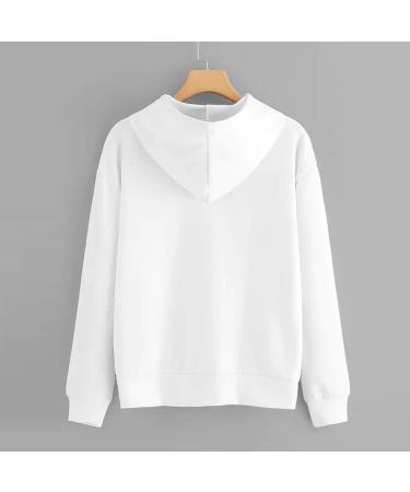 Bigfanshu Womens Dresses Letter Printing Stripe Round Collar Long Sleeves Sweater Tops White - Buy Online on GoSupps.com