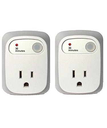 Simple Touch 2 Pack C30004- Single Setting Original Auto Shut-Off Safety Outlet 30 Minute Setting for Curling and Flat Iron Hair Straightener