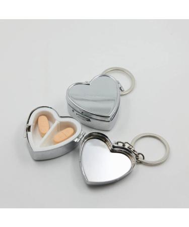LALAFINA Heart Shaped Mini Storage Box - Cute 2 Compartment Portable Medicine Organizer for Travel & Home - Buy Online on GoSupps.com