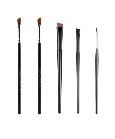 Angled Eyebrow Brush, Angled Eyeliner Brush, Slanted Eyebrow Brushes, Eyebrow Brush Kit, Ultra Fine Eyeliner Brush, Angled Eyeliner Eyebrow Brush, Precision Brush for Eye Makeup, 5PCS