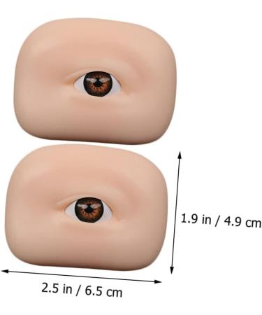 Healeved 8 Pcs Eye Practice Skin Fake Skin Eyebrow Practice Board Supplies Eyes Makeup - Buy Online on GoSupps.com