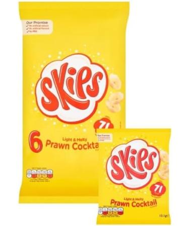 Prawn Cocktail Crisps 6 X 13.1G (Pack Of 24) Delicious Tasty And Twisty Snacks Treat Share With Family And Friends - Buy Online on GoSupps.com