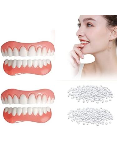 4 PCS Temporary Dental Veneers for Men and Women - Bright White W02 | Protect Your Teeth and Regain Confidence with Veneers Dentures Socket - Buy Online on GoSupps.com