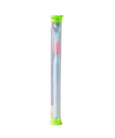Travel toothbrush with 3 bristles for complete gum care.Great angled bristles clean tooth.3-page toothbrush travel toothbrush with soft bristles Blue