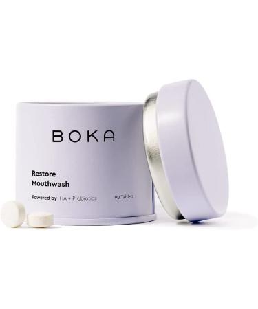 Boka Travel Size Mouthwash Tablets - Hydroxyapatite  Fluoride Free  Alcohol Free & Eco-Friendly - Chewable Tablet to Freshen & Kill Bad Breath Quickly  Remineralize Teeth Cleansing - 90 Pack 1 Pack
