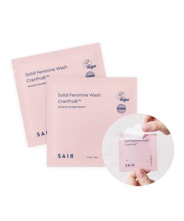 SAIB On-the-Go Foaming Feminine Wash Packets Solid Heart Shaped Cleansing Tab Turns into a Daily PH Balanced Intimate Foaming Wash when Mixed with Water Packaging Fully Dissolves in Water (6 Count) 3 Count (Pack of 2)