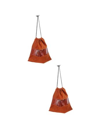 Baluue 2pcs Hair Dryer Storage Bag Travel Bag Organizer Drawstring Storage Bags Hair Dryer Pouch Pvc Coffee