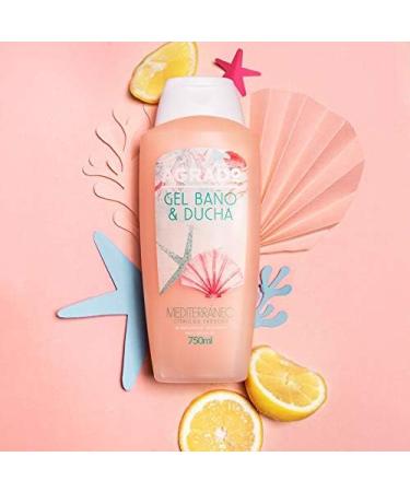 AGRADO COSMETICS AGRADO Moisturizing Shower Gel PH Neutral Shower Gel Mediterranean Sea Fragrance Citrus Fragrance 750ml Gel in the World - Buy Online on GoSupps.com