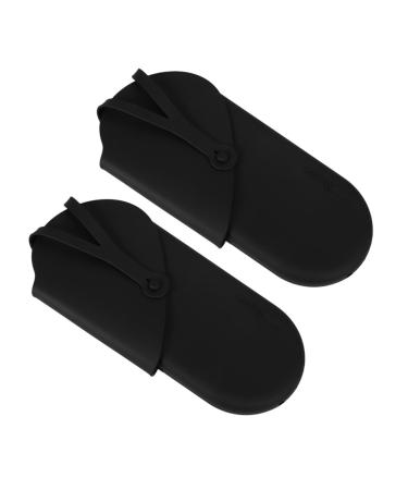 Beatifufu 2pcs Black Hair Straighter Bag Hotel Storage Bag Hanging Storage Pouch 29.50X13.50X2.00CM Black