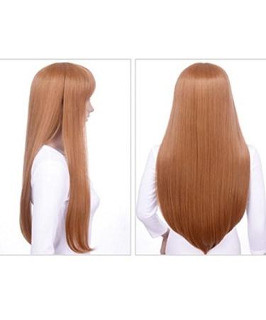 Prettyland Long Hair Wig with Bangs - Orange-Brown Straight Wig for Women | C1109 - International Shipping Available - Buy Online on GoSupps.com