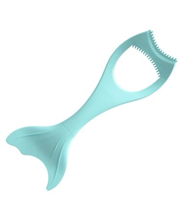 Beatifufu Mascara Brush Mascara Applicator Shield Lash Guard Silicone Makeup Brush Silicone Upper and Lower Mascara Applicator for Women Tools Silica Gel - Miss 15X5.7CM Blue