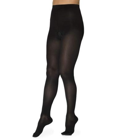 SIGVARIS Women’s Essential Opaque 860 Closed Toe Plus Pantyhose 30-40mmHg - Small Long - Black Black SL - Small Long