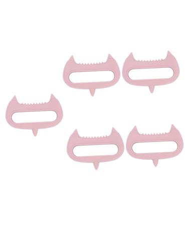 Magiclulu 5st acupuncture massage device Hand massager Head massage roller silicone massage gear for the head peeling brush for the scalp pebble gel pink neck scroll wheel