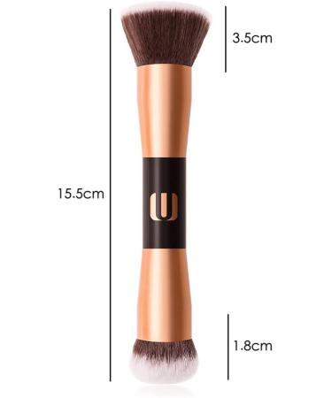 Double Ended Foundation Brush Makeup Concealer Brushes 2-in-1 Contour Brush Flawless Make Up Brush Ideal for Liquid Cream Powder Blending Buffing Concealer - Buy Online on GoSupps.com