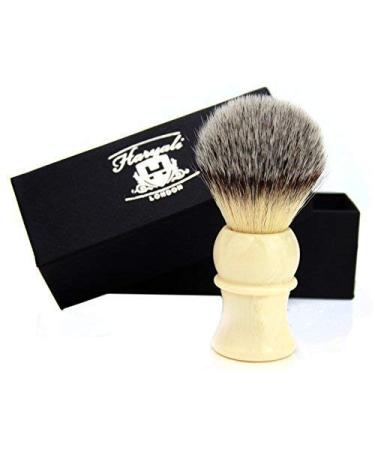 Shaving brush gift for men (synthetic hair brush ivory knot in branded packaging)