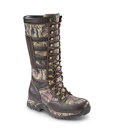 Guide Gear Snake Boots for Men, Rubber Hunting Boots Waterproof & Snake Proof 12 Brown/Mossy Oak Break-up Country