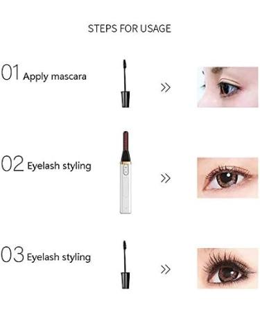 Fegtrtyoa Electric Eyelash Curler Heated Eyelash Curling Device Portable Rechargeable Eyelash Curler - Buy Online on GoSupps.com