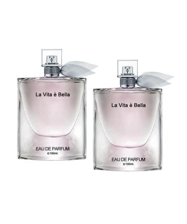 2PCS La Vida Bella for Women Perfume Eau de Parfum Natural Spray Elegant Scent Fragrance for all Skin Types 3.3 Fluid Ounce 2