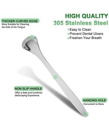 3-Piece Stainless Steel Tongue Scraper Set | Reusable Tongue Cleaner for Oral Hygiene & Fresh Breath | Durable Metal Tongue Care Tools - Buy Online on GoSupps.com