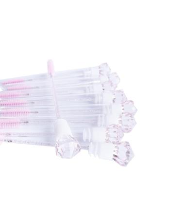 Pink Diamond Disposable Mascara Brushes - 60 Pcs | Makeup Brush Mascara Wand in Sanitary Tube | Lash Supplies - Buy Online on GoSupps.com