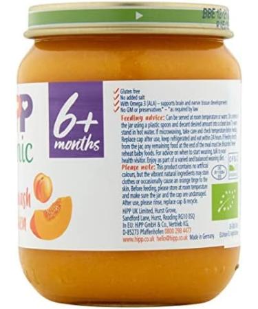 HiPP Organic Stage 1 From 4 Months Sweet Squash and Chicken 6 x 125 g (Pack of 2 Total 12 Pots) - Buy Online on GoSupps.com