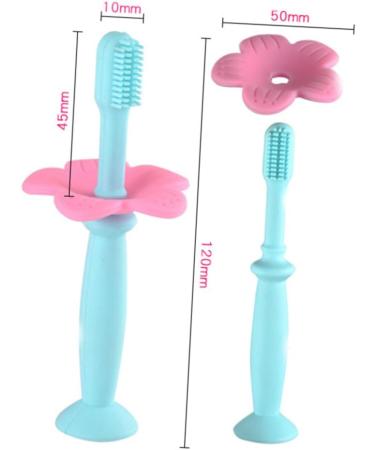 Beaupretty 2pcs Silicone Finger Toothbrush Set for Kids - Safe Training Toothbrush with Protective Baffle - Buy Online on GoSupps.com