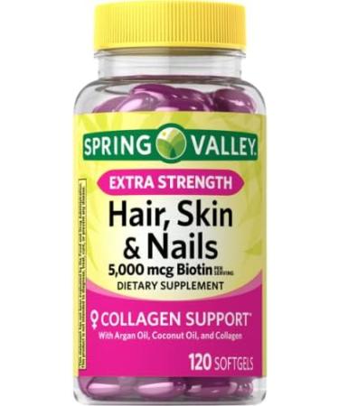 Anexa Spring Valley Extra Strength Biotin Dietary Supplement 5,000mcg - 240 Count (2 Pack) - Buy Online on GoSupps.com