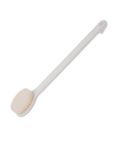 Zhurson bathing brush long grip body brush with (white) dry brush back brush for promotes blood circulation improves improves lymphatic functions peeling for removing dead skin.