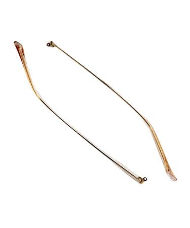 VekkEr eyeglass temple replacementPlastic eyeglass parts Eyeglass replacement temple temple metal tooth thickness 1.2 mm 1 pair gold