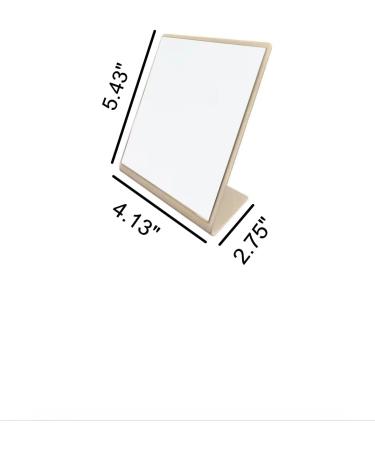 ATBMOMENTSS Modern White Makeup Mirror | Free-Standing Self-Portrait Desk Mirror for Bedroom, Bathroom, Office & Dorm - Buy Online on GoSupps.com