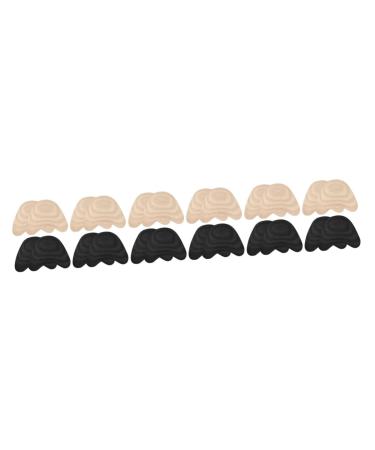 NOLITOY 12 Pairs Forefoot Half Size Pad Soft Shoe Insole Pads High Heel Pads High Heel Toe Inserts Shoe Heel Inserts Shoe Pads for High Heels Foot Pads Accessories Knitted Fabric Non-Slip