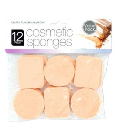 Blender Makeup Foundation Sponges For Beauty - Latex Free Blending for Full Coverage Powder, Cream, Liquid Cosmetics - Long Lasting, Disposable Foam Applicator Puffs - Bulk 12 Pack