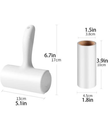 3.9-Inch Lint Roller for Pet Hair - Extra Sticky with 5 Refills & 300 Sheets | Lint Removal Tool for Clothes - Buy Online on GoSupps.com