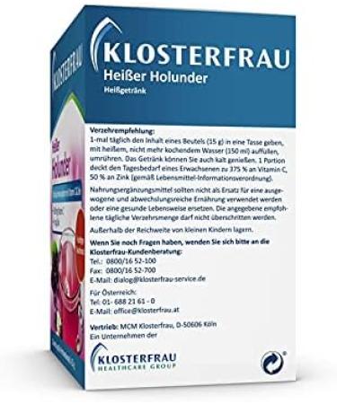 Klosterfrau Hot Elderberry | Immune Support with Vitamin C & Zinc | 10 Portions - Boost Your Defenses - Buy Online on GoSupps.com
