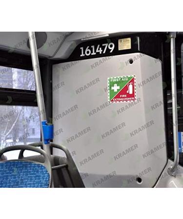 Kramer First Aid Fire Extinguisher Inside Sticker Decal Set of 2 - 6x6 - Emergency Safety Kit - Buy Online on GoSupps.com