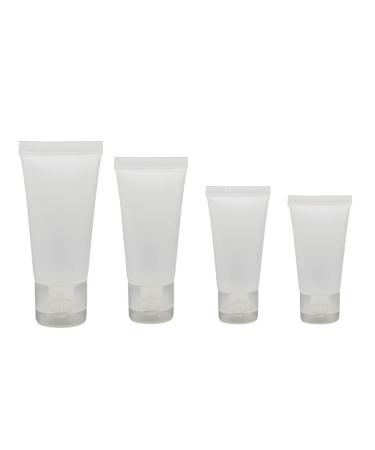 20 pieces transparent empty refill plastic packaging sample soft tubes bottle base container for cosmetics shampoo cleaner shower gel body lotion 30 ml