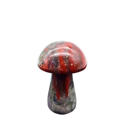 Beautiful 1-Pack Natural Large Green Urine Pink Crystal Mushroom Polished Stones Crystal Stone Mineral Specimen (Color : Dragon Blood Stone)